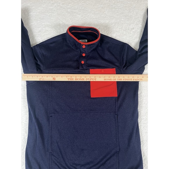 Duluth Trading Co Relaxed Fit River Falls Snap Btn Mock Neck Sweater‎ Men's L - Picture 9 of 10